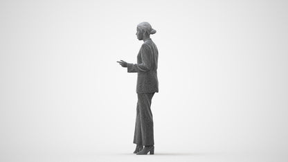 realistic 3D woman business, scanned archviz people for Blender and 3ds Max, square thumbnail