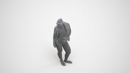 3D people model woman sport pool, scanned human for 3ds Max rendering, wireframe three-quarter view