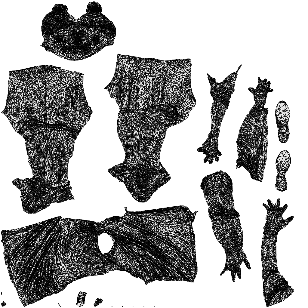 3D human model man sport, photogrammetry scanned person for archviz, wireframe top-down view