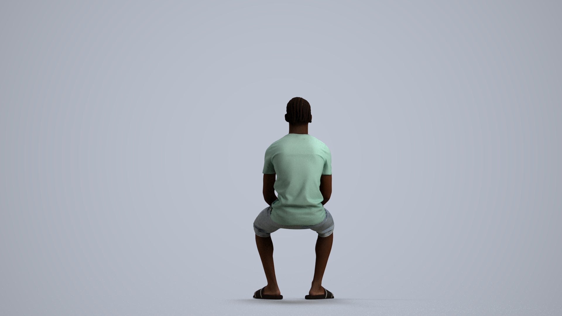 realistic 3D human boy casual kids, archviz people FBX OBJ for Blender, front view render