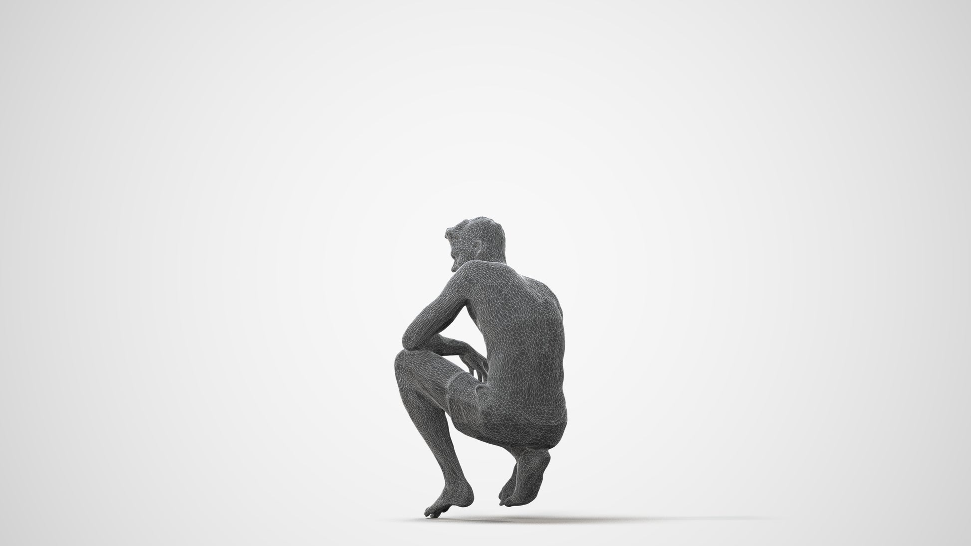 realistic 3D human man pool, archviz people FBX OBJ for Blender, square thumbnail