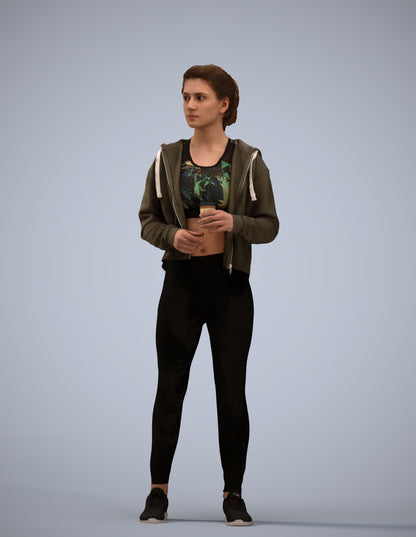 realistic 3D people woman sport, render-ready for V-Ray and Corona, FBX OBJ