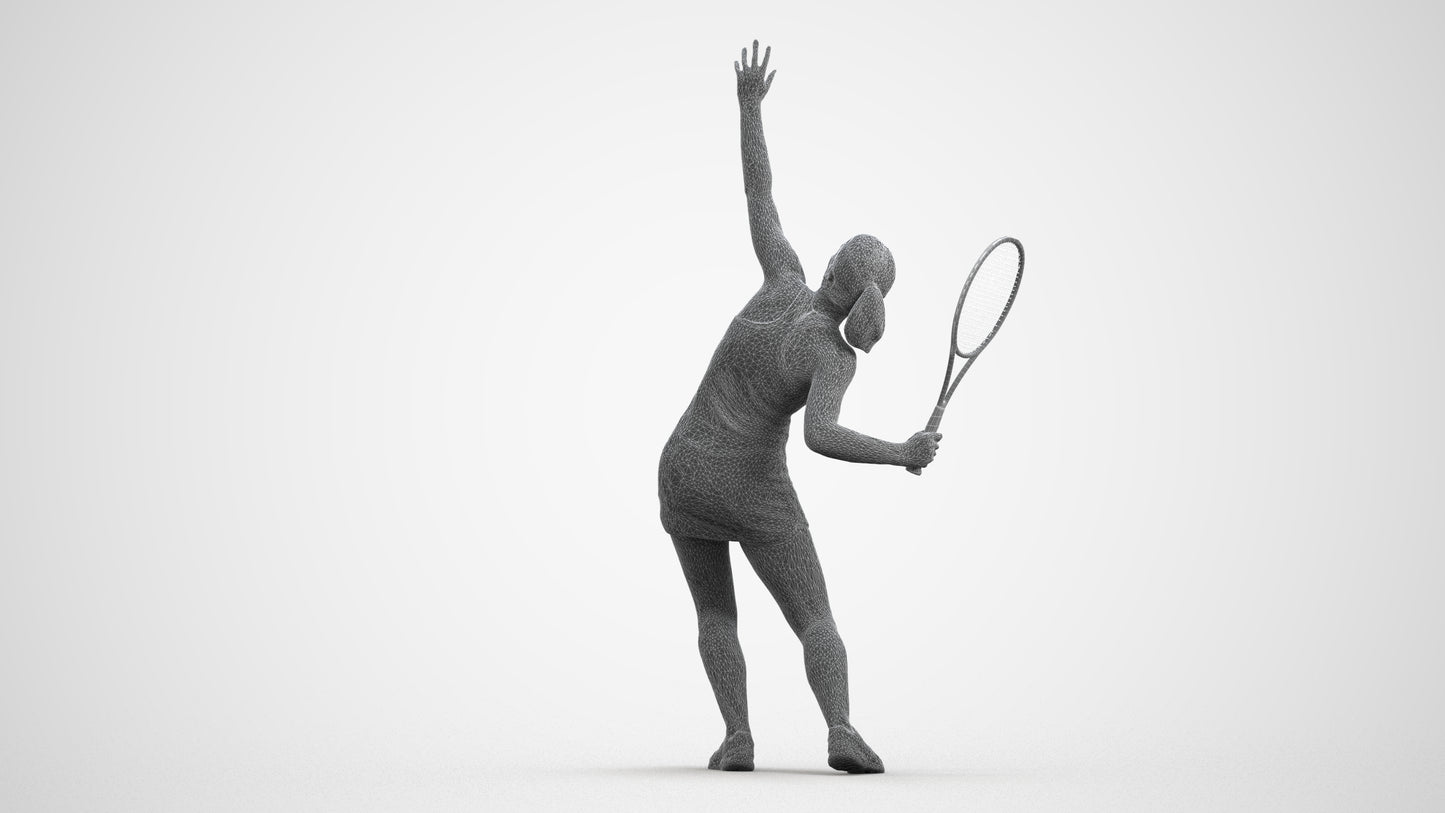 3D human model girl sport, photogrammetry scanned person for archviz, wireframe front view
