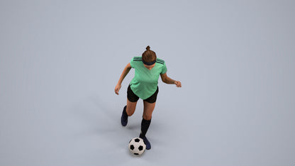 realistic 3D woman sport, scanned archviz people for Blender and 3ds Max, back view render