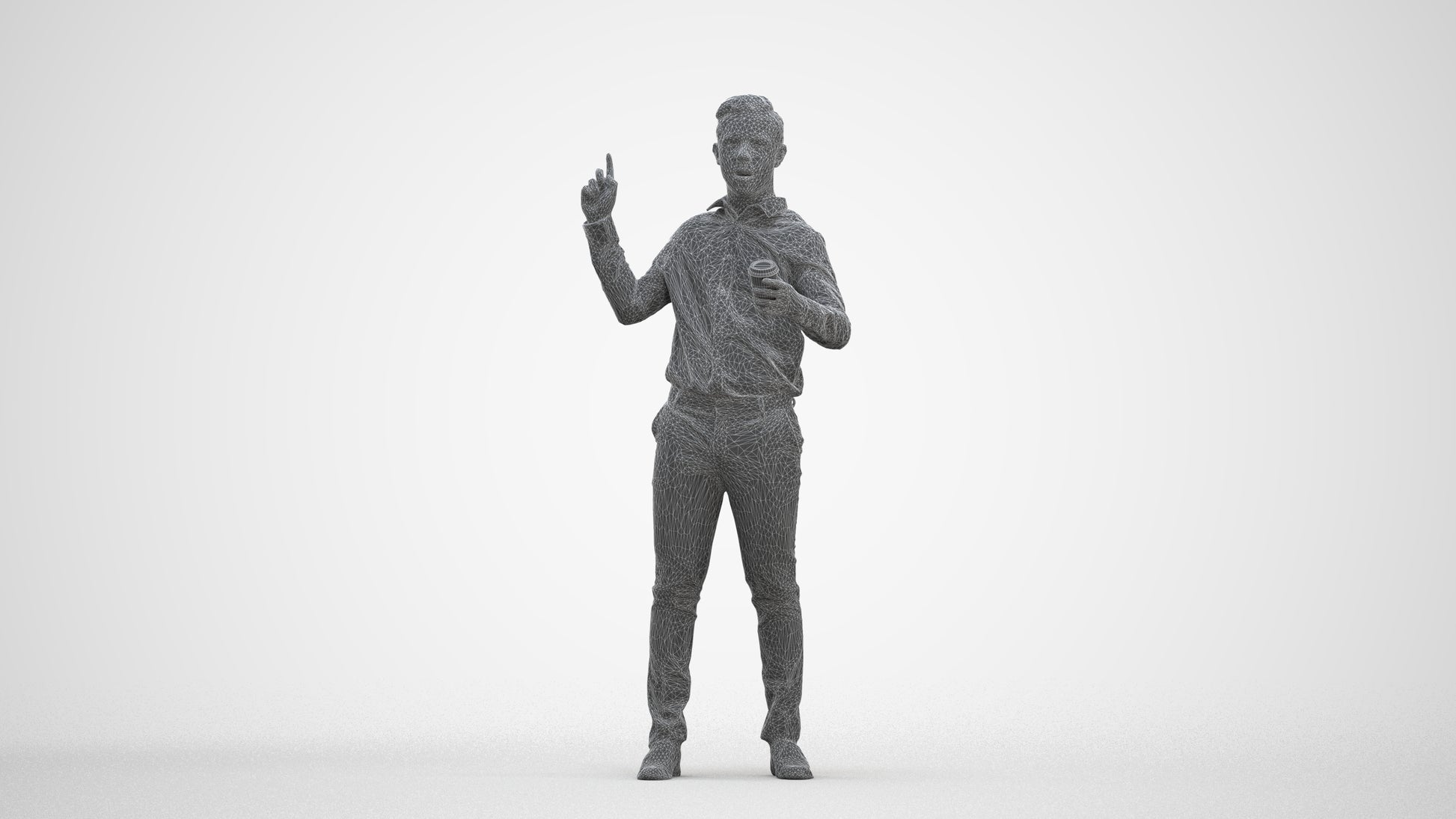 realistic 3D boy kids, scanned archviz people for Blender and 3ds Max, three-quarter front view render