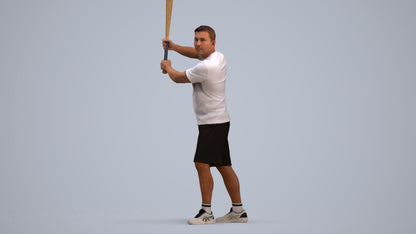 3D scanned man sport, photorealistic archviz people for Enscape and SketchUp, standing pose render