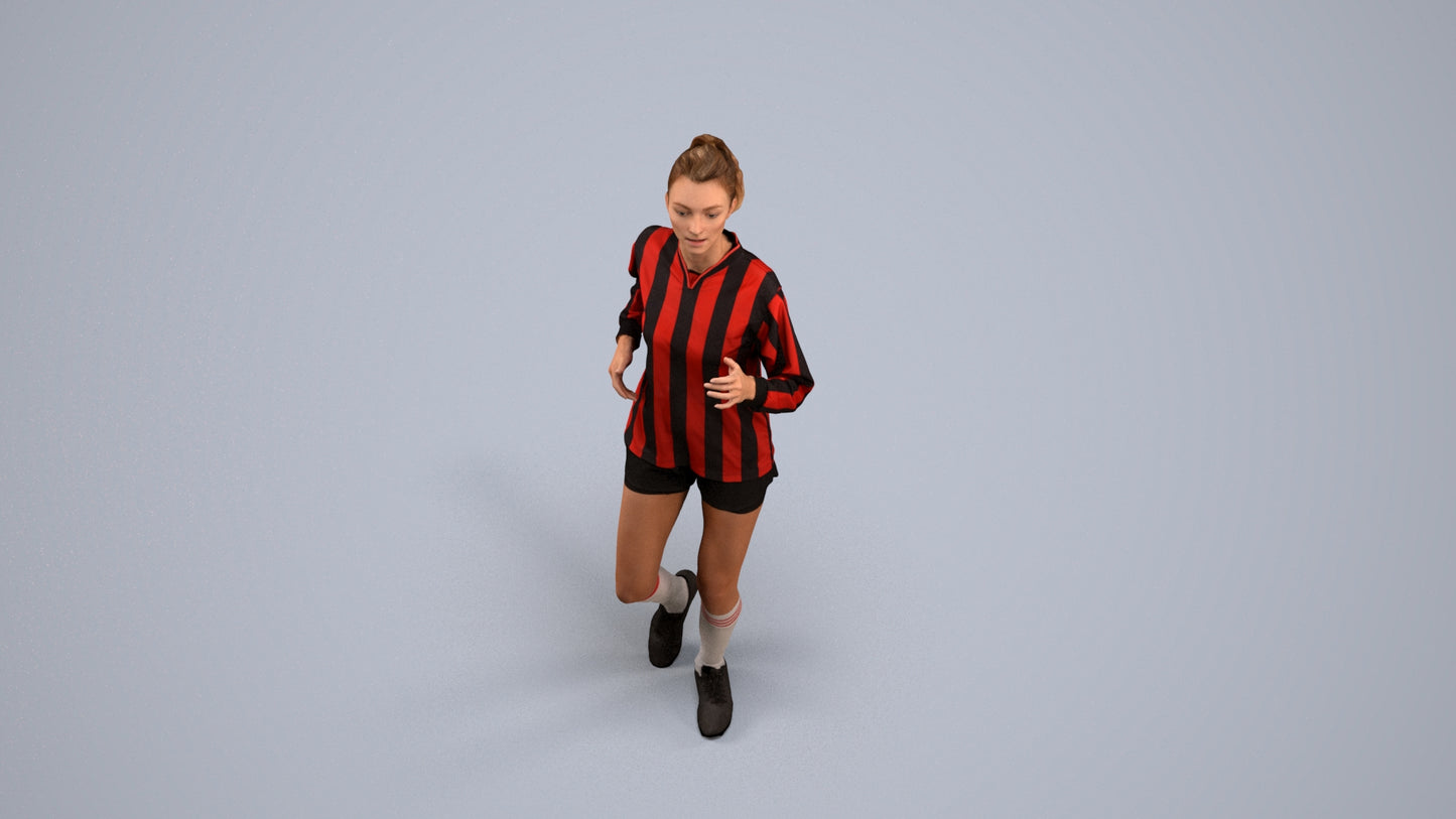 realistic 3D people woman sport, render-ready for V-Ray and Corona, FBX OBJ, back view render