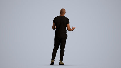 photogrammetry 3D man casual standing, realistic human model archviz FBX, front view render