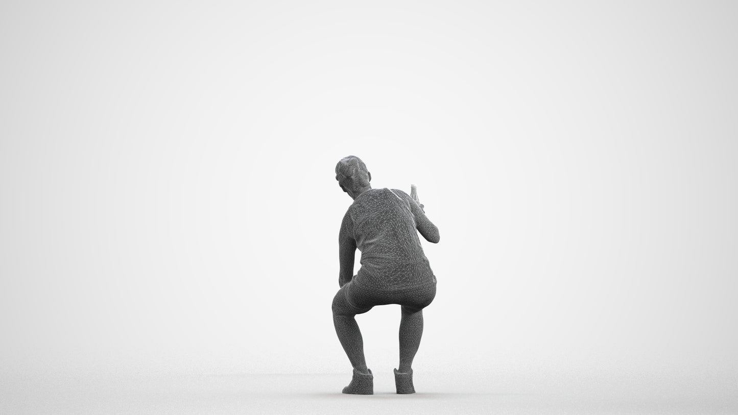photogrammetry 3D woman sport, realistic human model archviz FBX, wireframe front view