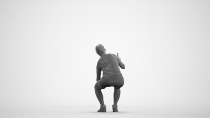 photogrammetry 3D woman sport, realistic human model archviz FBX, wireframe front view