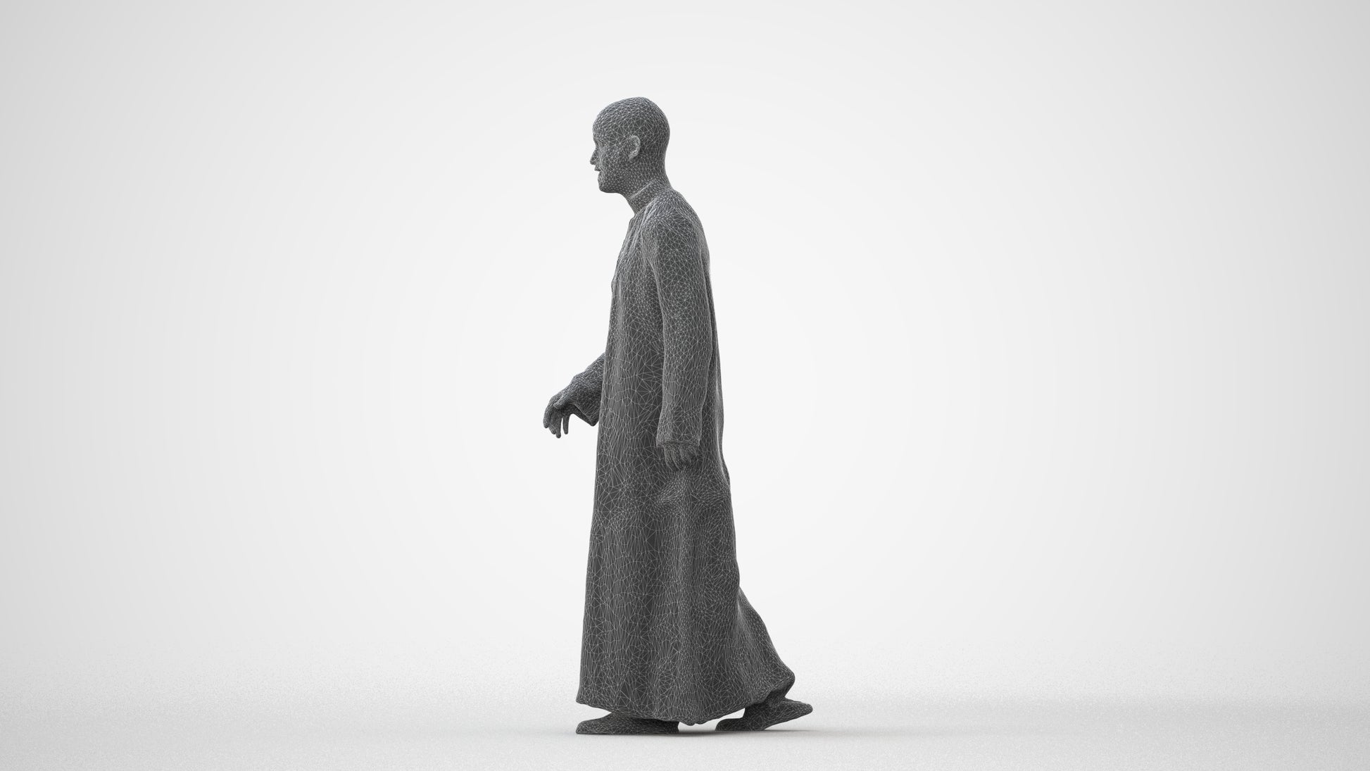 scanned 3D man walking, photogrammetry people for Enscape and V-Ray, square thumbnail