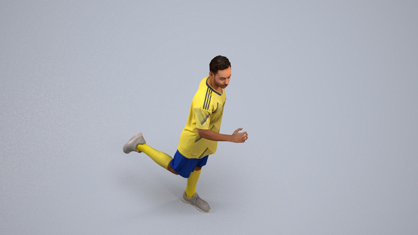 realistic 3D people man sport, render-ready for V-Ray and Corona, FBX OBJ, back view render