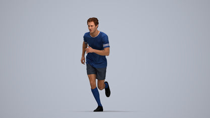 3D people model man sport, scanned human for 3ds Max rendering, top-down view render