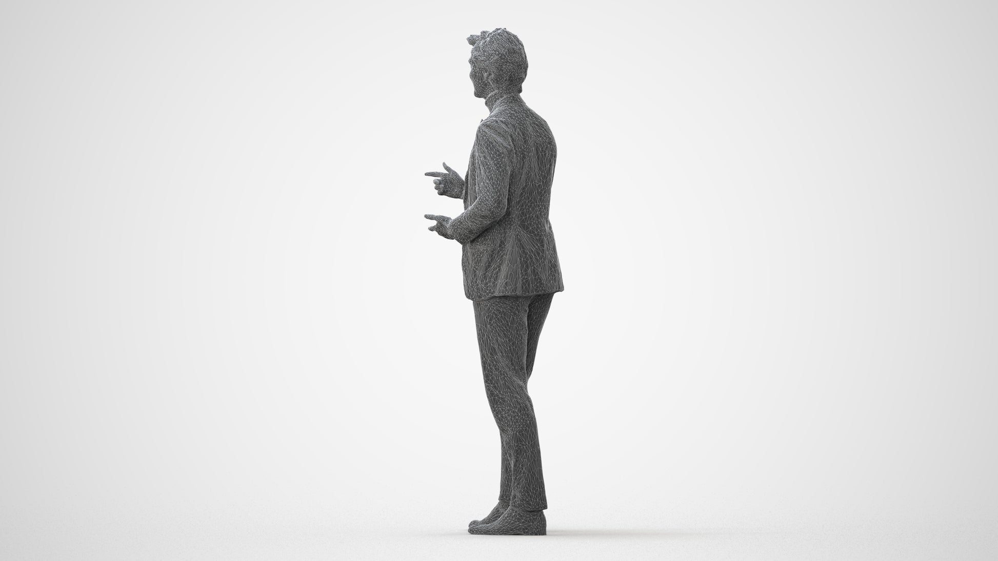 realistic 3D man business, scanned archviz people for Blender and 3ds Max, square thumbnail