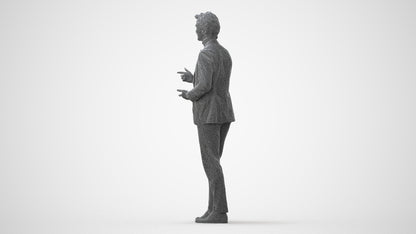 realistic 3D man business, scanned archviz people for Blender and 3ds Max, square thumbnail