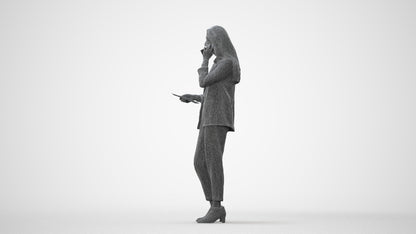 3D scanned woman business, photorealistic archviz people for Enscape and SketchUp, square thumbnail