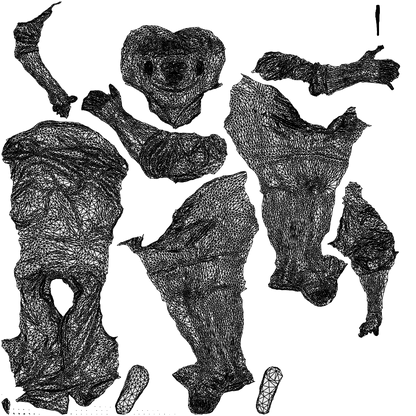 scanned 3D man casual sitting, photogrammetry people for Enscape and V-Ray, wireframe top-down view