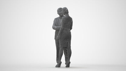 3D human model woman business, photogrammetry scanned person for archviz, square thumbnail