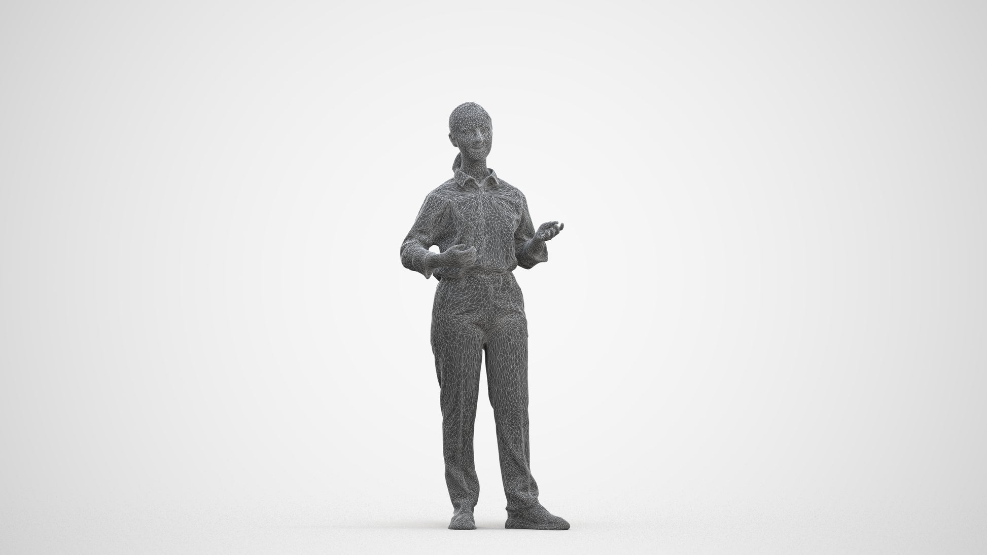 realistic 3D people girl kids, render-ready for V-Ray and Corona, FBX OBJ, three-quarter front view render