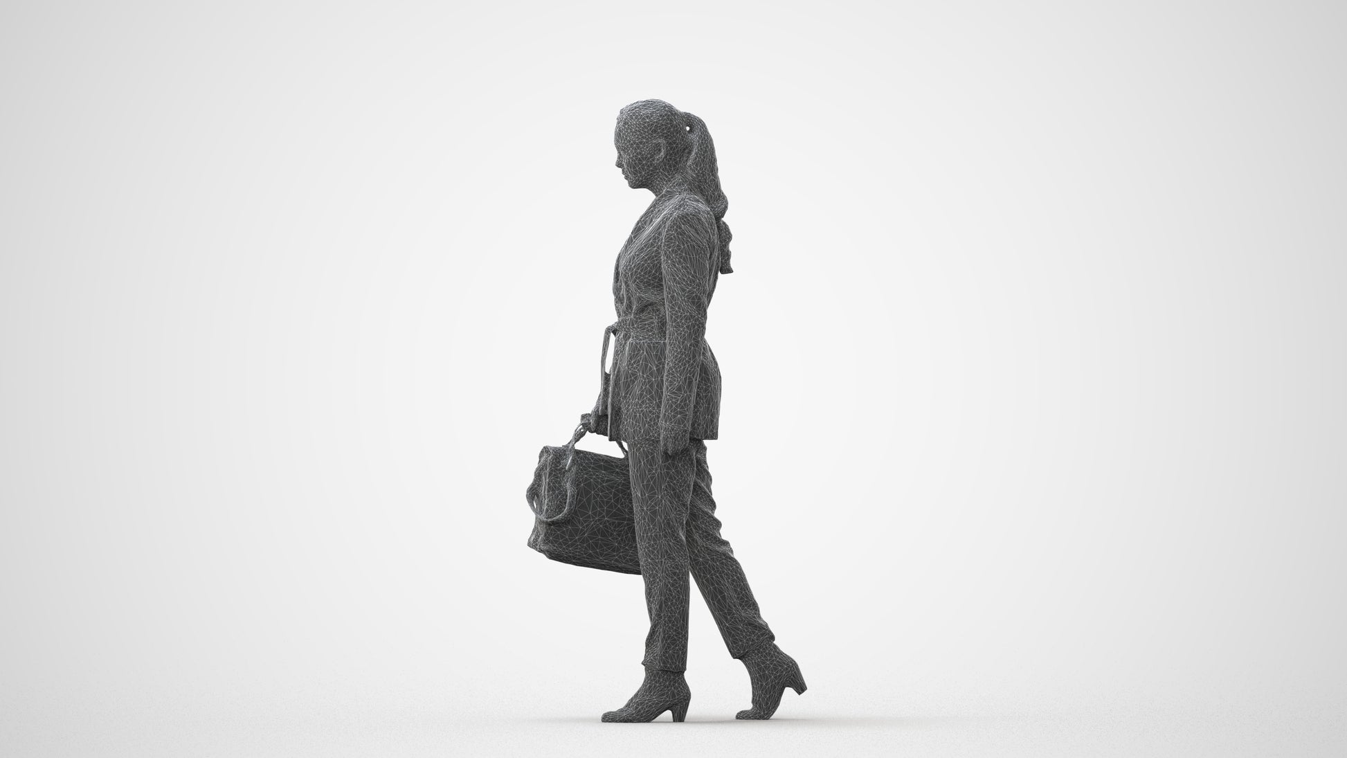 photogrammetry 3D woman business, realistic human model archviz FBX, square thumbnail