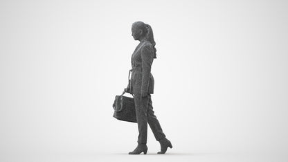 photogrammetry 3D woman business, realistic human model archviz FBX, square thumbnail