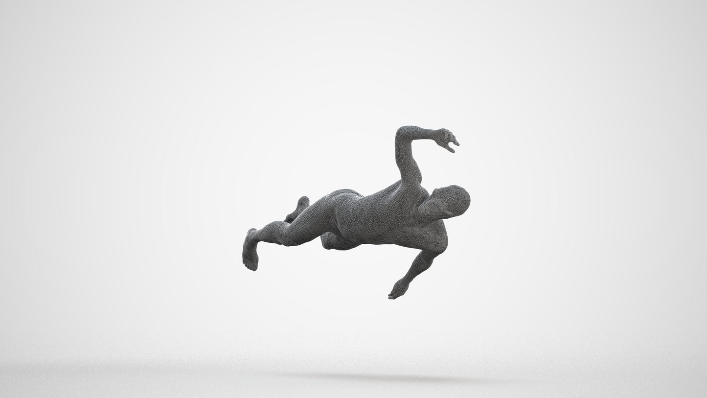realistic 3D people man sport pool, render-ready for V-Ray and Corona, FBX OBJ, three-quarter front view render