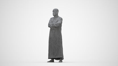 realistic 3D human man standing, archviz people FBX OBJ for Blender, wireframe back view