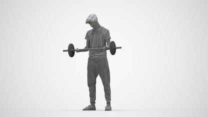 3D human model man sport, photogrammetry scanned person for archviz, wireframe back view