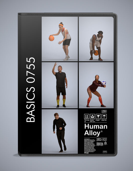 3D human models sport bundle, 5 photogrammetry scanned people for archviz