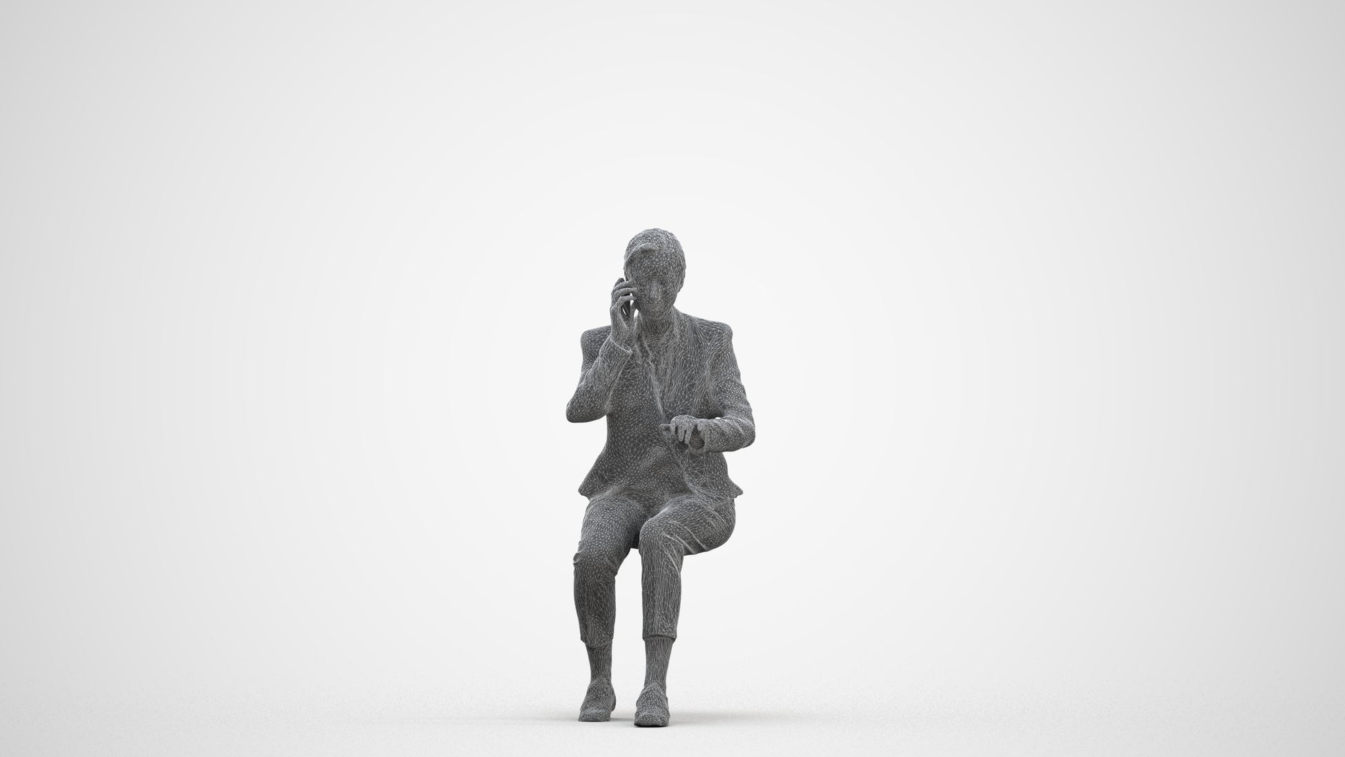 realistic 3D people woman business, render-ready for V-Ray and Corona, FBX OBJ, three-quarter front view render
