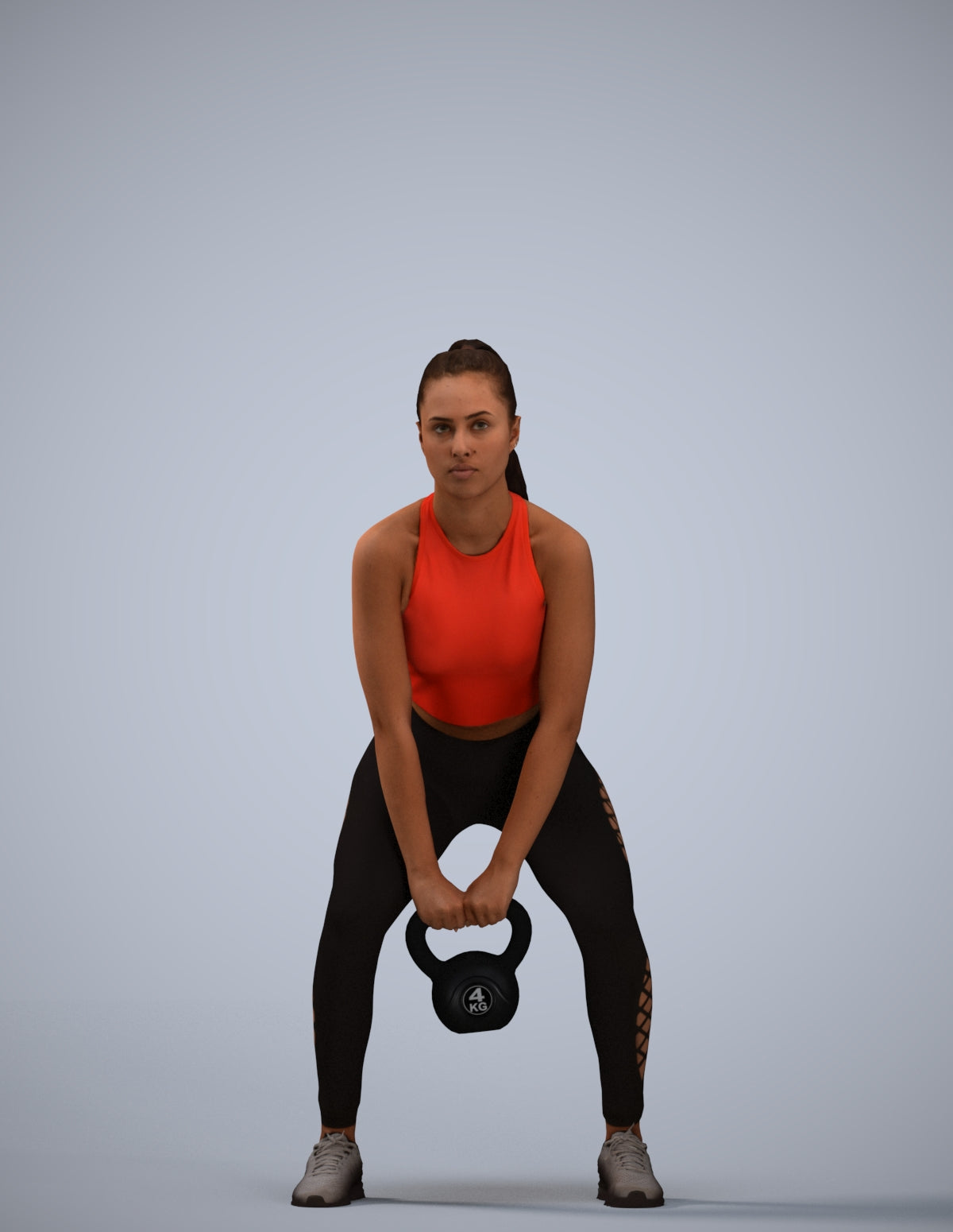 realistic 3D human woman sport, archviz people FBX OBJ for Blender
