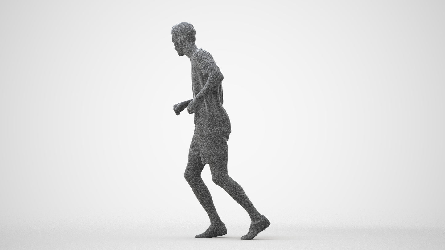 realistic 3D man sport, scanned archviz people for Blender and 3ds Max, square thumbnail