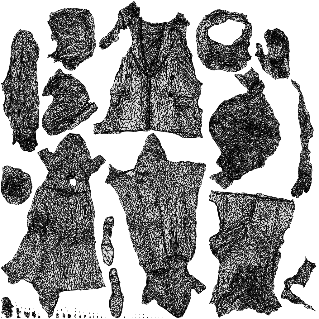 3D people model woman business walking, scanned human for 3ds Max rendering, wireframe top-down view