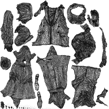 3D people model woman business walking, scanned human for 3ds Max rendering, wireframe top-down view