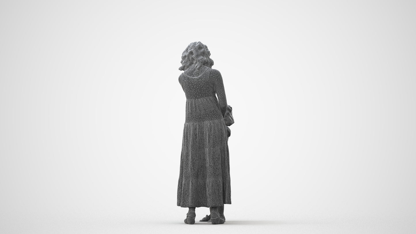 realistic 3D people girl casual kids, render-ready for V-Ray and Corona, FBX OBJ, square thumbnail
