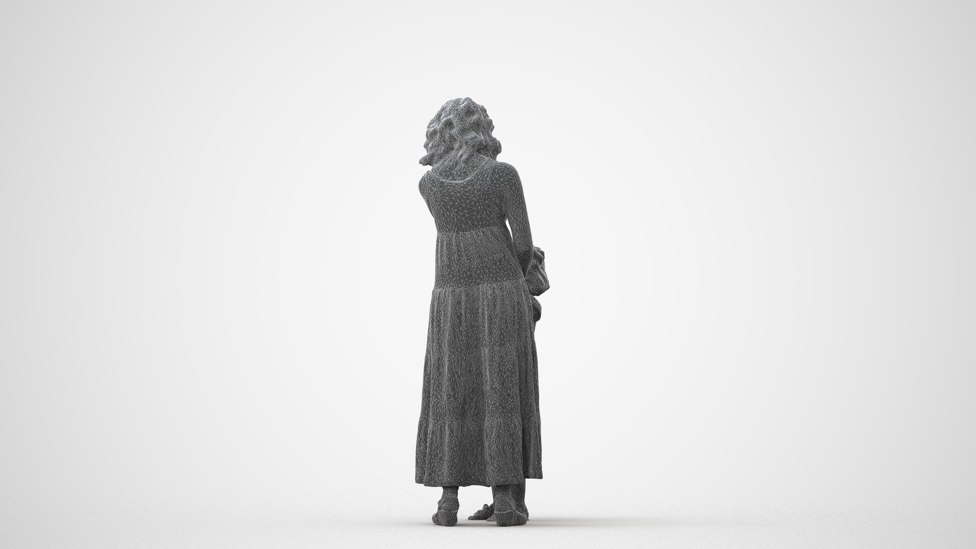 realistic 3D people girl casual kids, render-ready for V-Ray and Corona, FBX OBJ, square thumbnail