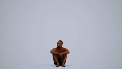 photogrammetry 3D man pool, realistic human model archviz FBX, standing pose render