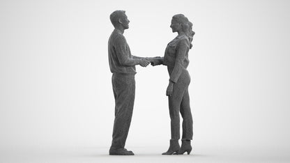 realistic 3D woman business, scanned archviz people for Blender and 3ds Max, wireframe front view