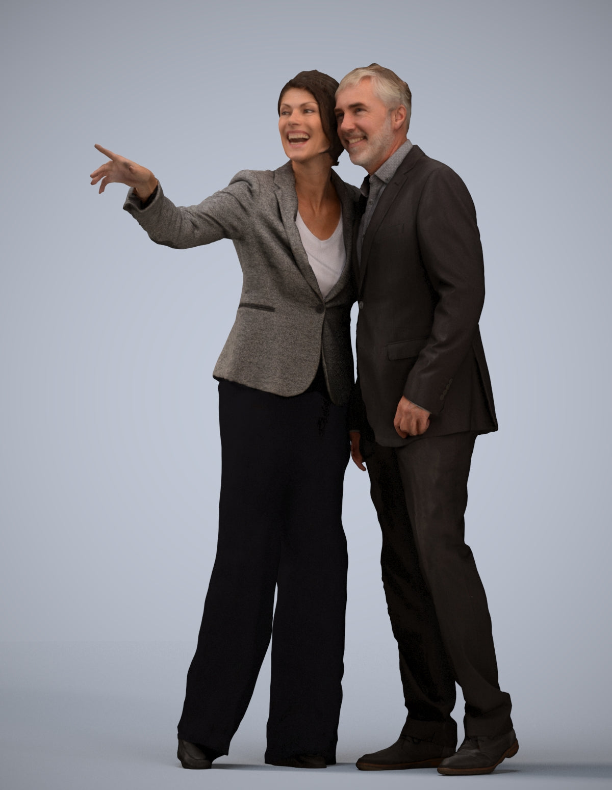 3D people model woman business, scanned human for 3ds Max rendering