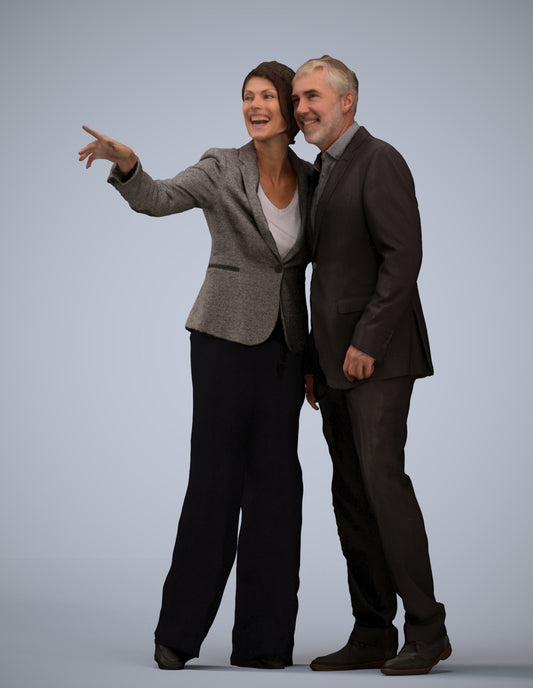 3D people model woman business, scanned human for 3ds Max rendering