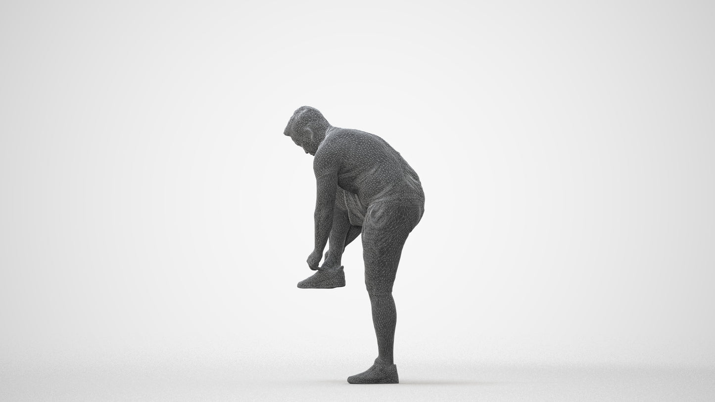 realistic 3D human man sport, archviz people FBX OBJ for Blender, square thumbnail