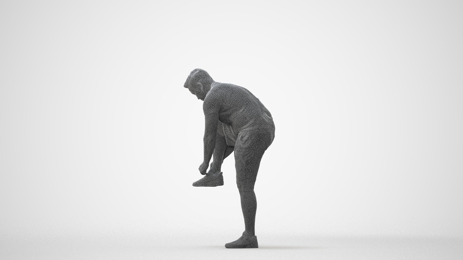 realistic 3D human man sport, archviz people FBX OBJ for Blender, square thumbnail