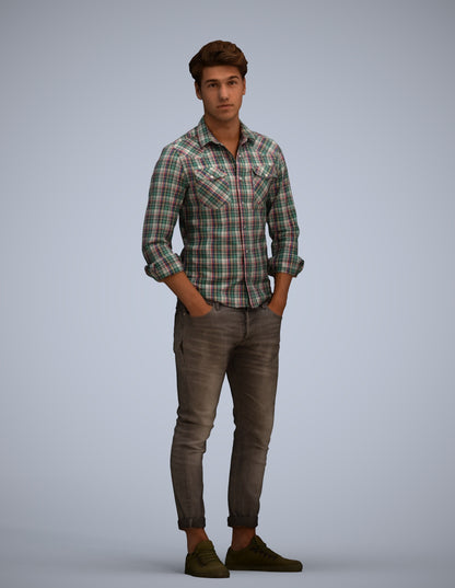 3D scanned man mix casual, photorealistic archviz people for Enscape and SketchUp