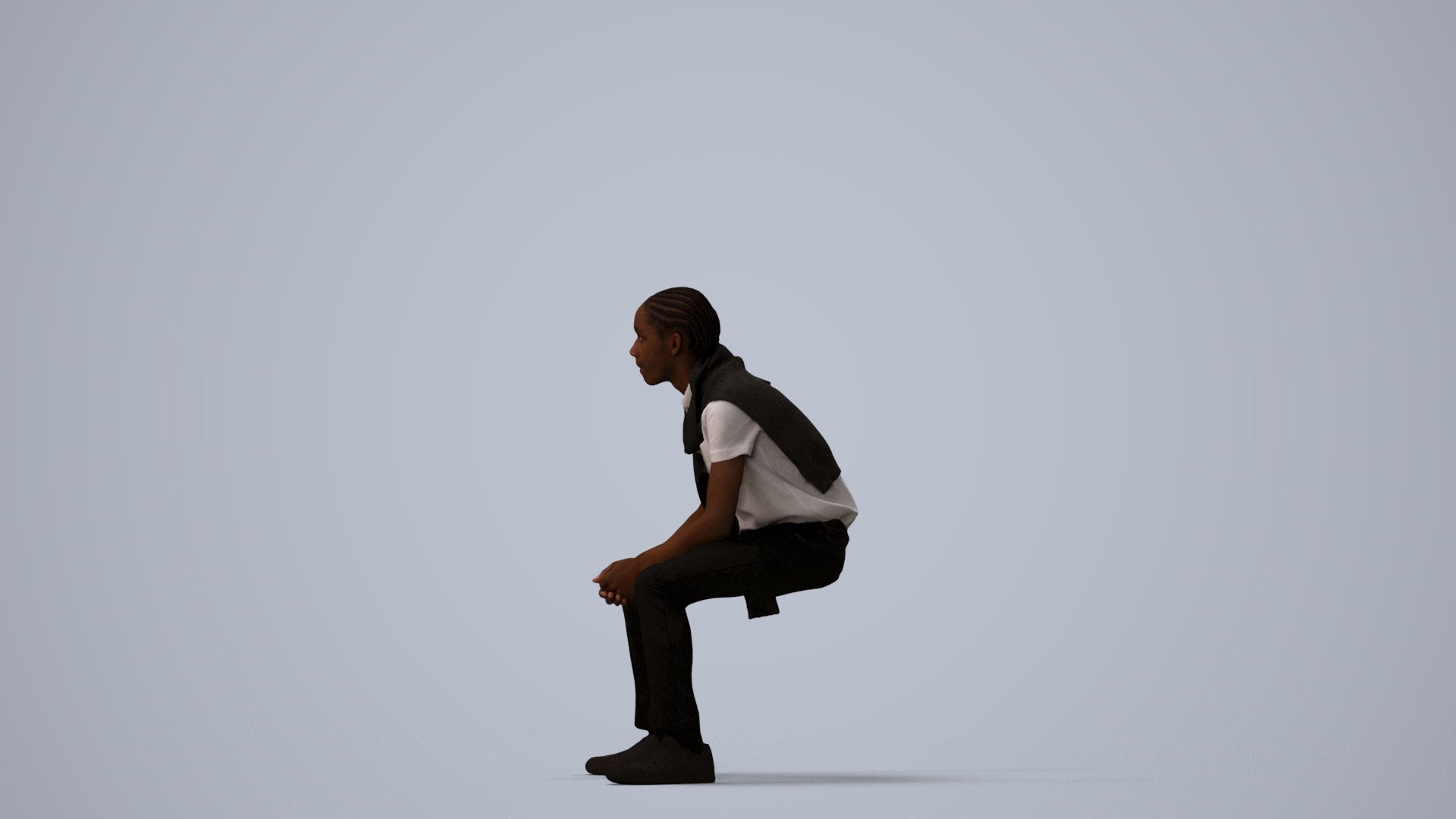 realistic 3D people boy kids, render-ready for V-Ray and Corona, FBX OBJ, three-quarter view render