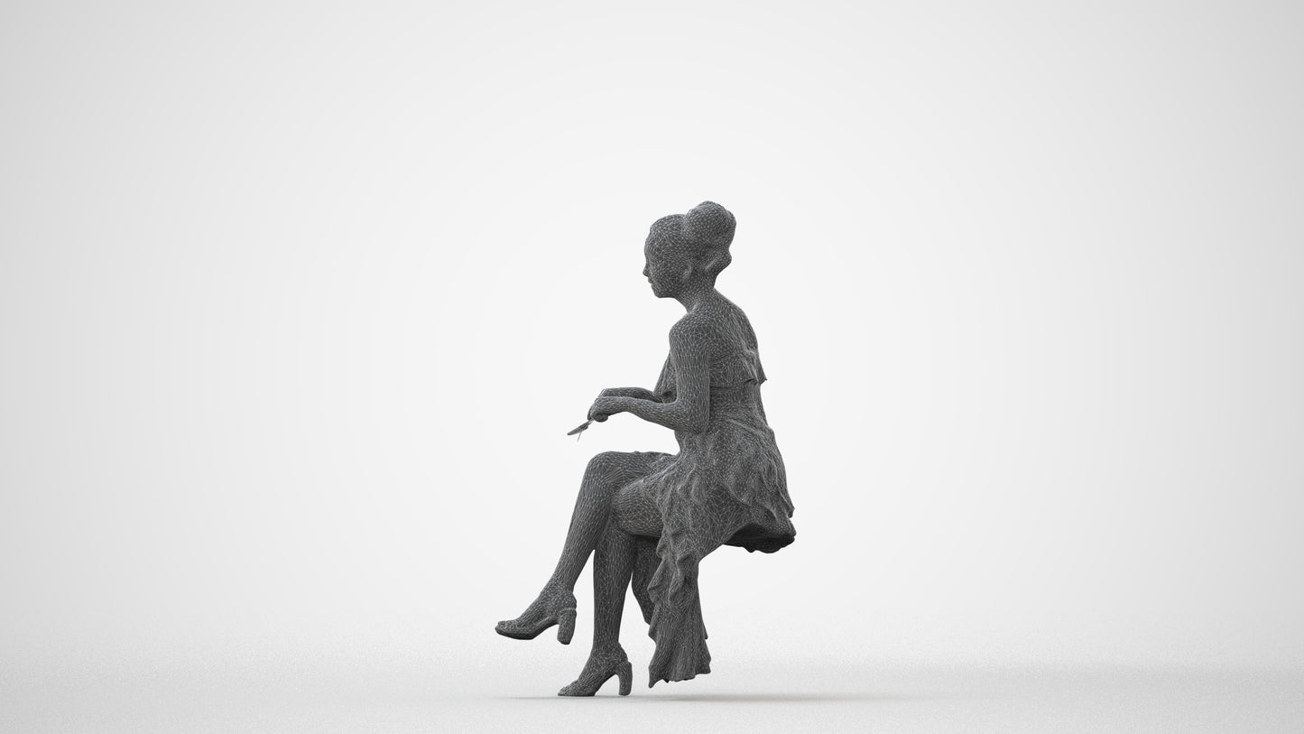 photogrammetry 3D woman formal formalaffairs, realistic human model archviz FBX, square thumbnail