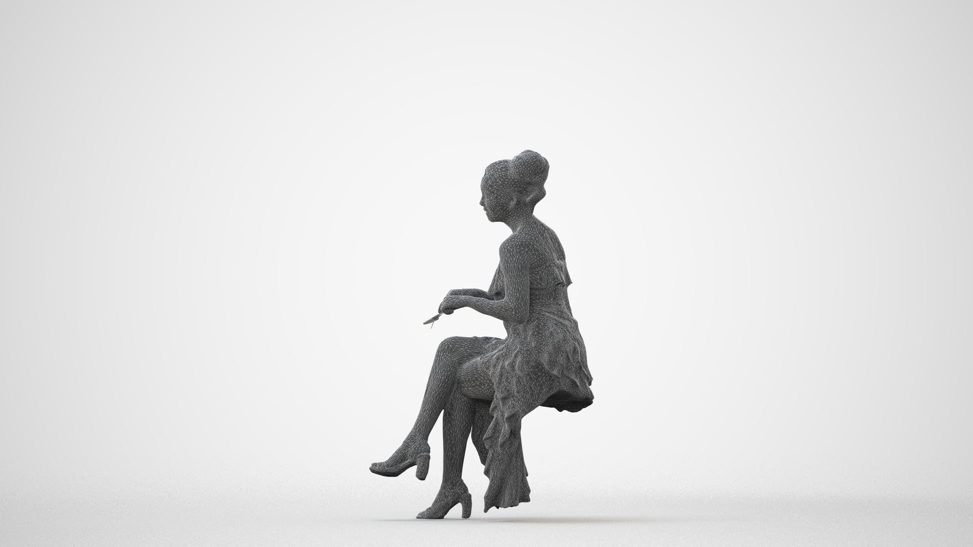 photogrammetry 3D woman formal formalaffairs, realistic human model archviz FBX, square thumbnail