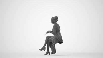 photogrammetry 3D woman formal formalaffairs, realistic human model archviz FBX, square thumbnail
