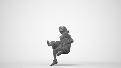realistic 3D girl casual kids, scanned archviz people for Blender and 3ds Max, square thumbnail