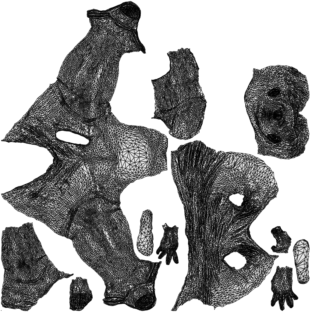 scanned 3D boy casual kids, photogrammetry people for Enscape and V-Ray, wireframe top-down view