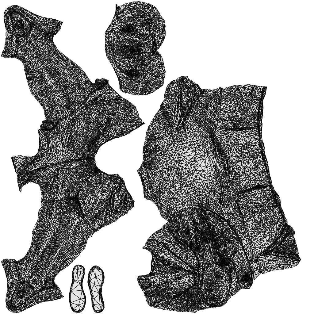 3D human model man business standing, photogrammetry scanned person for archviz, wireframe top-down view